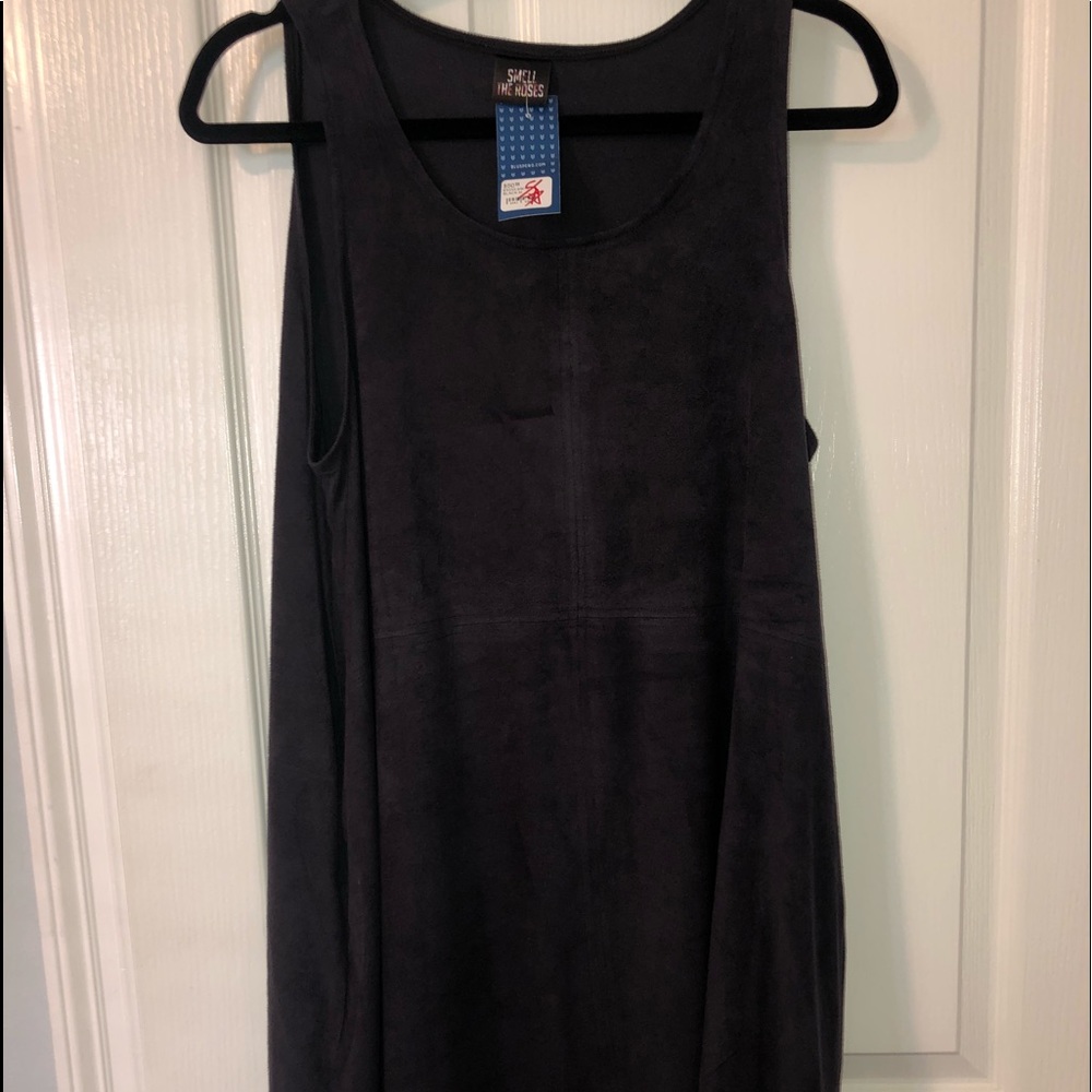 Navy velvet dress